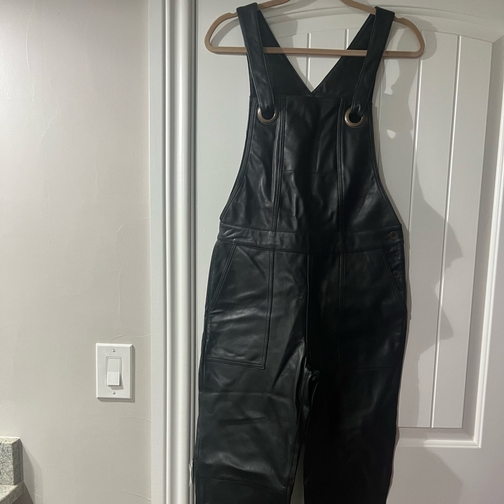 Anthropology leather jumpsuit - Picture 5 of 9